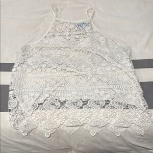 Rebellion Elegant White Lace Women's Top